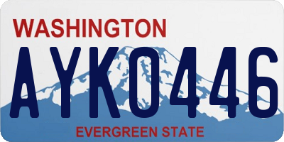 WA license plate AYK0446