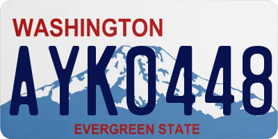 WA license plate AYK0448