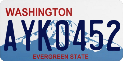WA license plate AYK0452