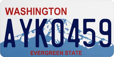 WA license plate AYK0459