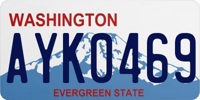 WA license plate AYK0469