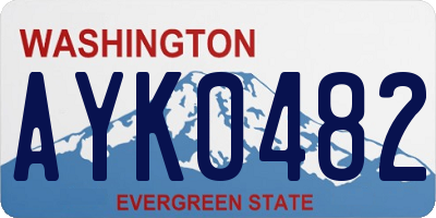 WA license plate AYK0482