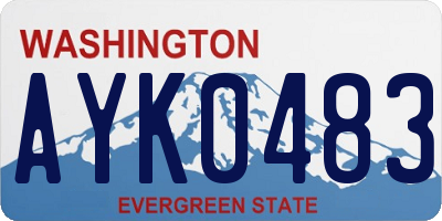 WA license plate AYK0483