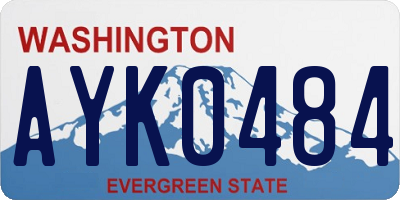 WA license plate AYK0484