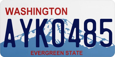 WA license plate AYK0485