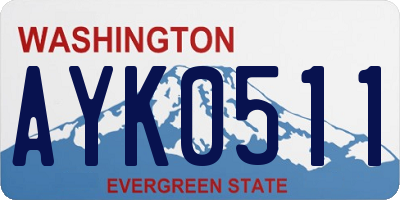 WA license plate AYK0511
