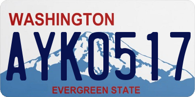 WA license plate AYK0517