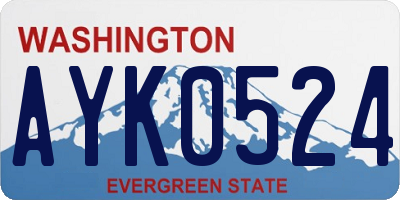 WA license plate AYK0524