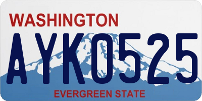 WA license plate AYK0525