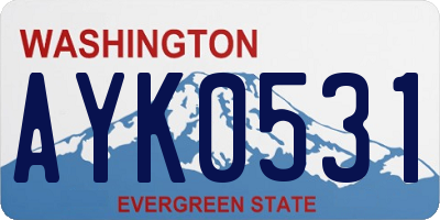 WA license plate AYK0531