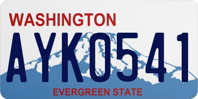 WA license plate AYK0541