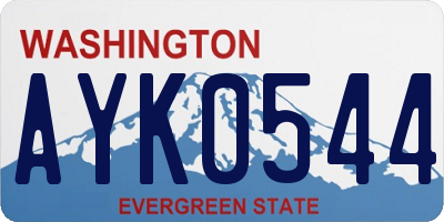 WA license plate AYK0544