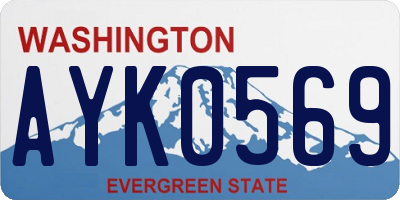 WA license plate AYK0569