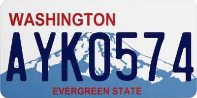 WA license plate AYK0574