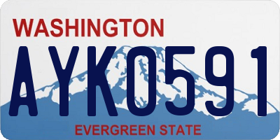 WA license plate AYK0591