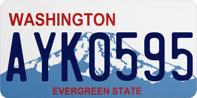 WA license plate AYK0595