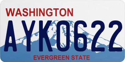 WA license plate AYK0622