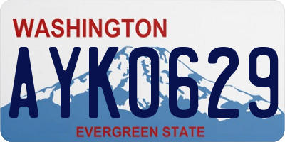 WA license plate AYK0629