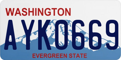 WA license plate AYK0669