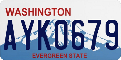 WA license plate AYK0679