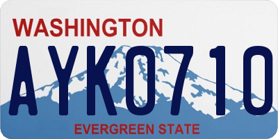 WA license plate AYK0710