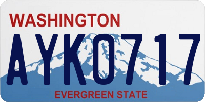 WA license plate AYK0717