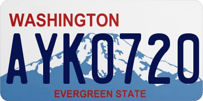 WA license plate AYK0720