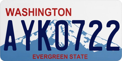 WA license plate AYK0722