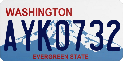 WA license plate AYK0732