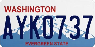 WA license plate AYK0737