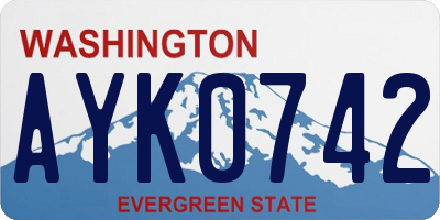 WA license plate AYK0742