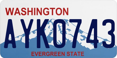 WA license plate AYK0743