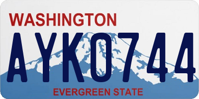 WA license plate AYK0744