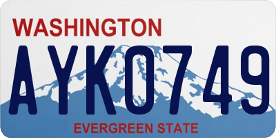 WA license plate AYK0749
