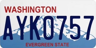 WA license plate AYK0757
