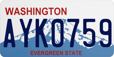 WA license plate AYK0759