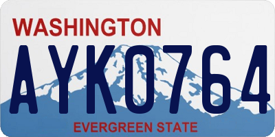 WA license plate AYK0764