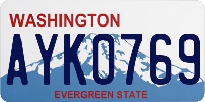 WA license plate AYK0769
