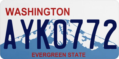 WA license plate AYK0772
