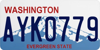 WA license plate AYK0779