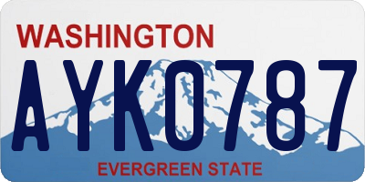 WA license plate AYK0787