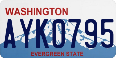 WA license plate AYK0795