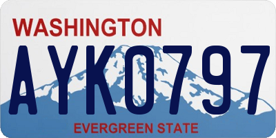 WA license plate AYK0797