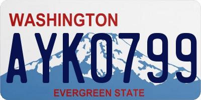 WA license plate AYK0799