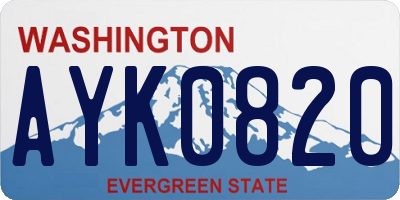 WA license plate AYK0820