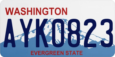WA license plate AYK0823