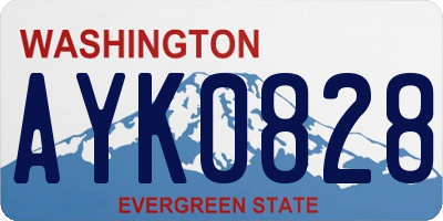 WA license plate AYK0828