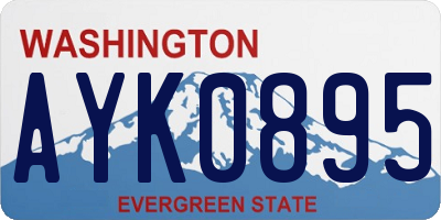 WA license plate AYK0895