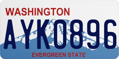 WA license plate AYK0896