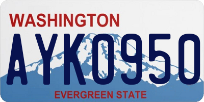 WA license plate AYK0950